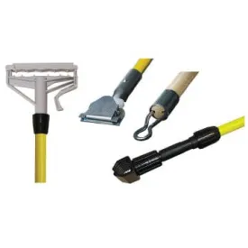Pro Advantage Mop Handles, 1” X 60”, Yellow Fiberglass, Quick-Change Dust