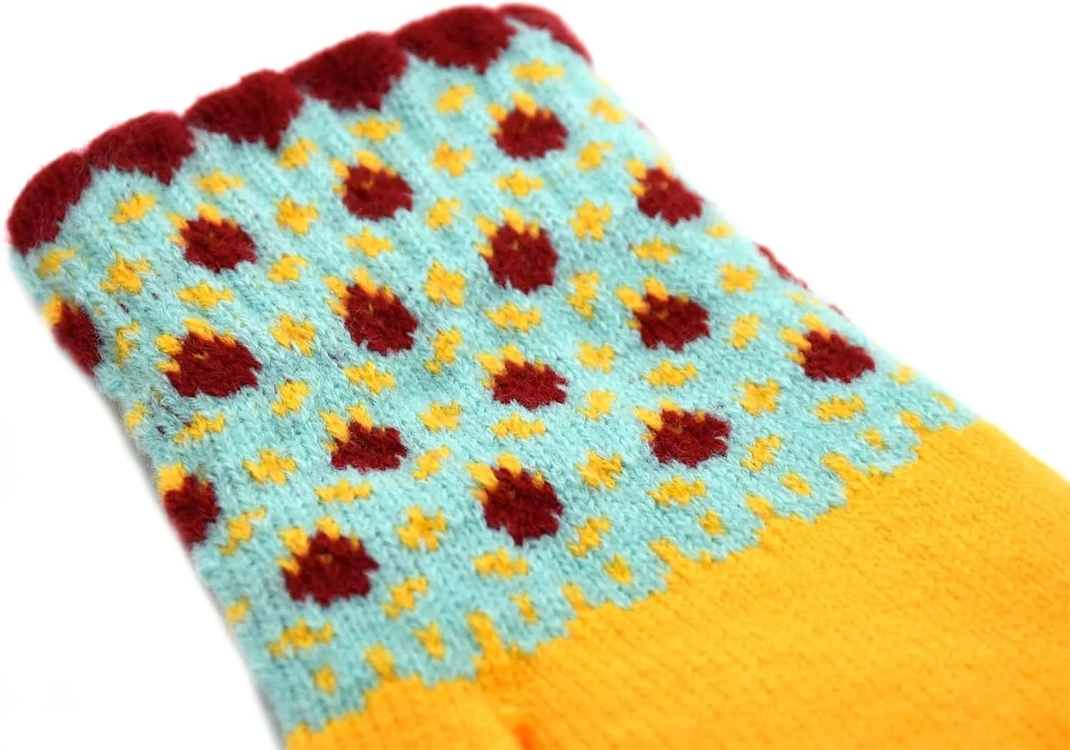 Ralcosuss Winter Touch Screen Gloves for Women Cable Knit Wool Fleece Lined Texting Mittens Gold Weather Warm Sport Glove