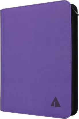 Rayvol Premium 9-Pocket Card Binder - Fits 828 Trading Cards, Side Loading Ringless Card Collection Album for TCG and Sports Cards -Violet