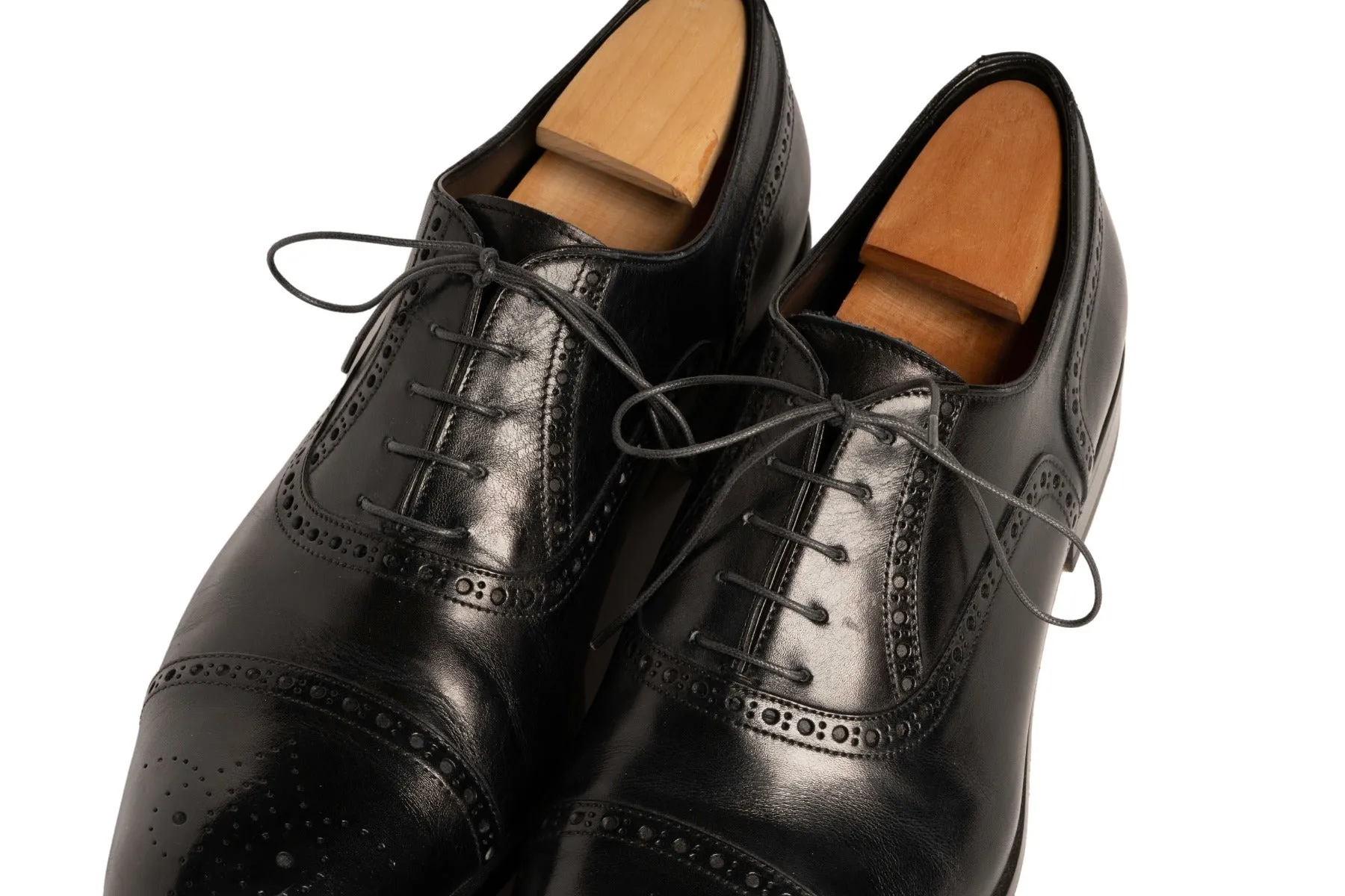 Round Dark Charcoal Waxed Cotton Shoelaces