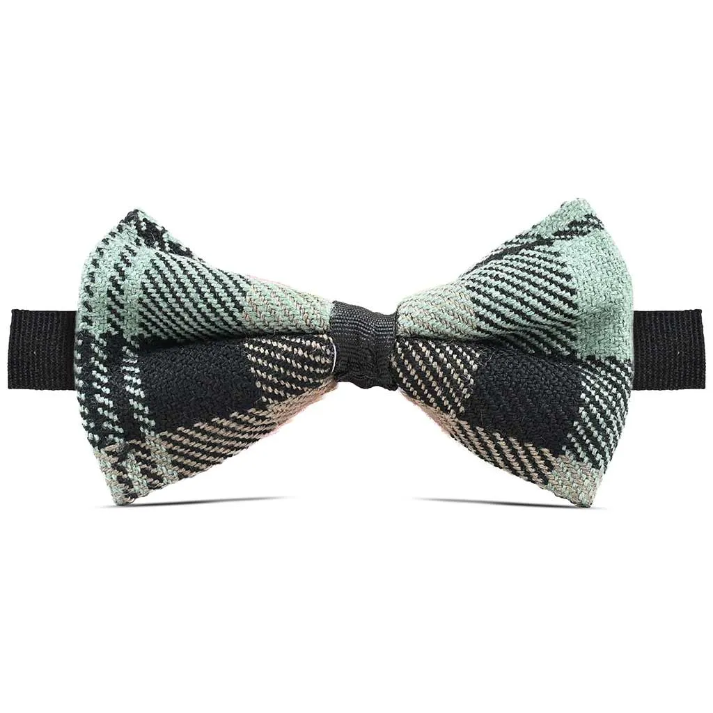 Scottish Bow Tie Tartan Black Watch Weathered