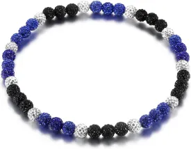 SKQIR Baseball Beaded Necklace for Men Bling Rhinestone Baseball Drip Accessories for Men Sparkly Diamond Ice Collection Baseball Chain Necklace Gifts for Baseball Player Team Lovers