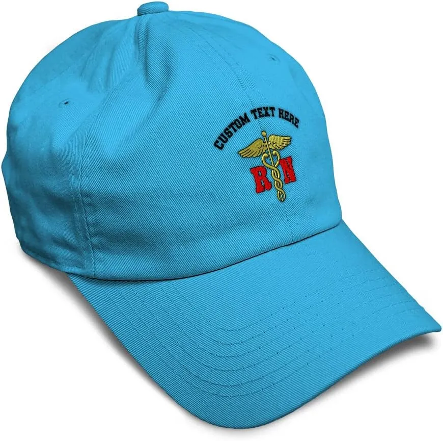 Soft Baseball Cap Rn Logo Embroidery Nurse Rn Twill Cotton Chaplain Cross Dad Hats for Men & Women