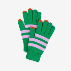 Striped Touchscreen Gloves