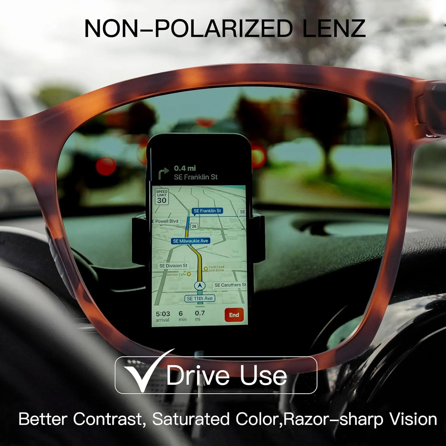 Vintage Sunglasses for Men & Women, Retro Eyewear with Non-slip Flexible Frame, Polarized/Non-Polarized Lens UV Protection