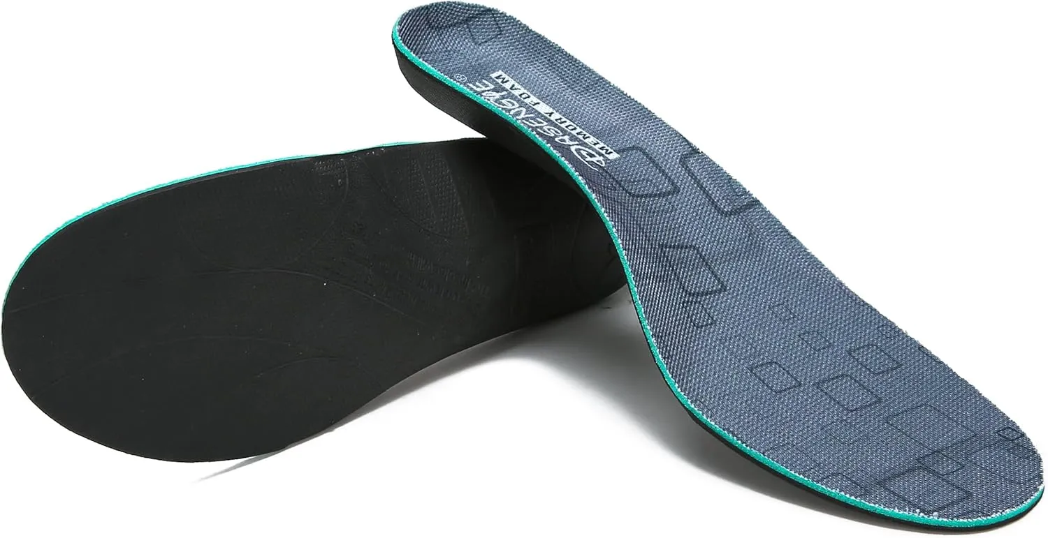 Wear or Heat Moldable Plantar Fasciitis Insoles NOT Much Cushion for Feet Pain Relief Orthopedic Arch Support Insoles Mens or Womens Foot Standing All Day Men Size 12-12.5 Gray