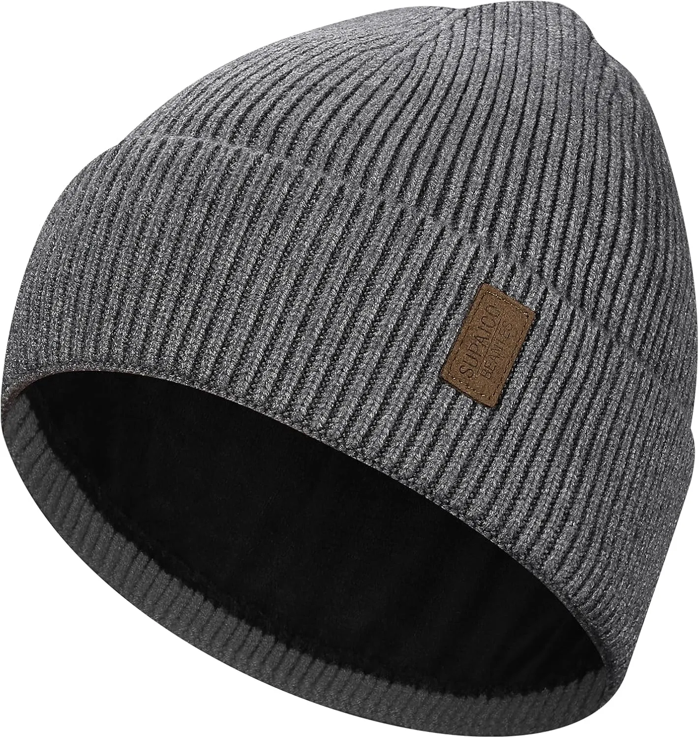 Winter Beanie Hat for Men Women Fleece Lined Knit Beanie Soft Cuffed Thick Warm Beanie Hats Unisex