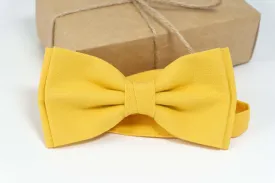 Yellow color mens bow tie | Yellow wedding bow tie